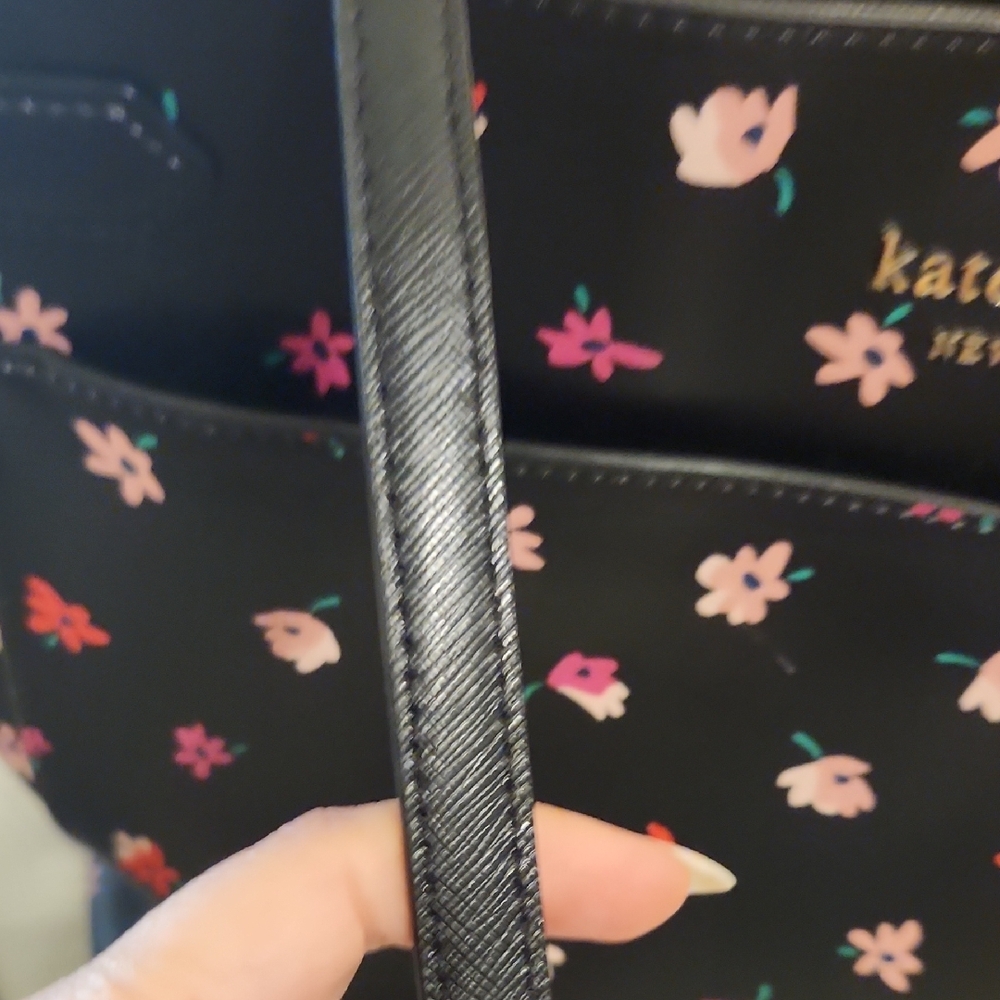 kate spade Black Floral Print Tote - Picture 3 of 16